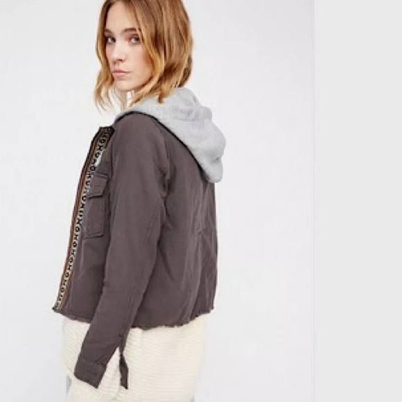 Free People Weekend Wanderer Military Jacket Size XS - Picture 2 of 8